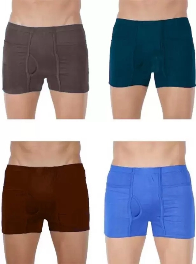 Cotton Trunks for Men (Multicolor, 85) (Pack of 4)