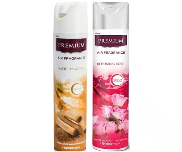 Premium Sacred Sandal Air Fragrance with Blooming Rose Air Fragrance (Pack of 2, 217 ml)