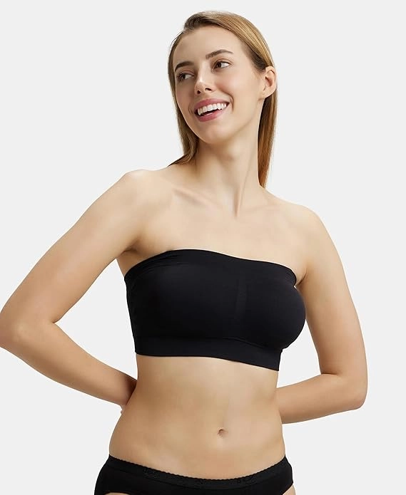 Cotton Padded Bra for Women (Black, Free Size)