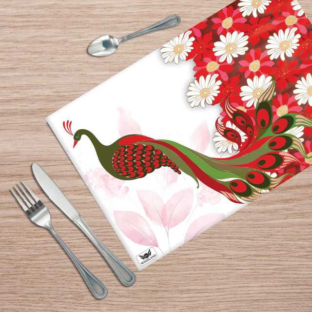 Multipurpose Refrigerator Mats (Red, 45X30 cm) (Pack of 8) (W-158)
