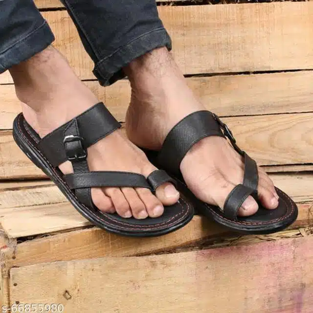 Slippers for Men (Black, 6)