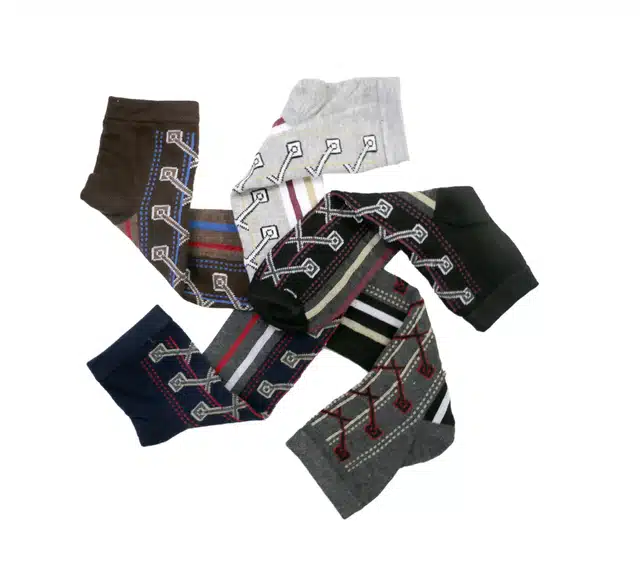 Cotton Socks for Men & Women (Multicolor, Set of 5)