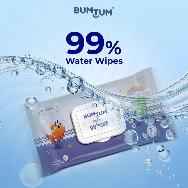 Bumtum 72 Pcs Gentle Soft Moisturizing Baby Wet Wipes (Set of 3)
