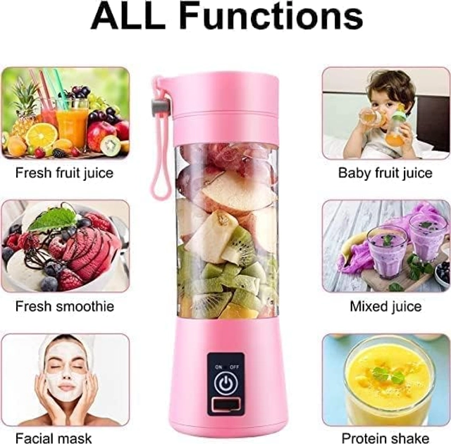 Rechargeable Hand Juicer Portable Electric Mini Usb Multi Color Juicer Bottle Blender Shaker -4 Wat