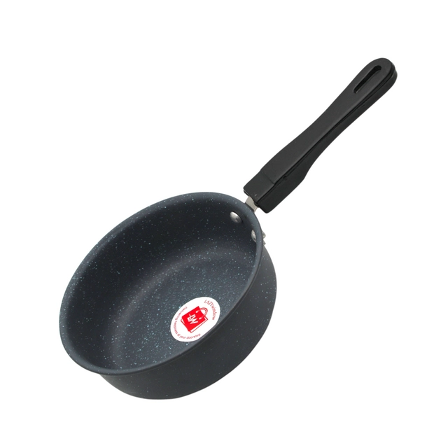 Non Stick Metal Saucepan (Grey, 17 cm)