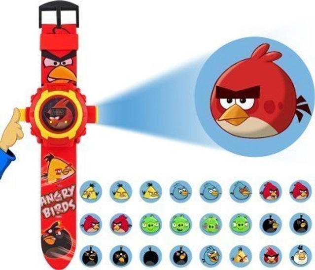 Angry Birds Digital Watch with 24 Image Projection (Multicolor)