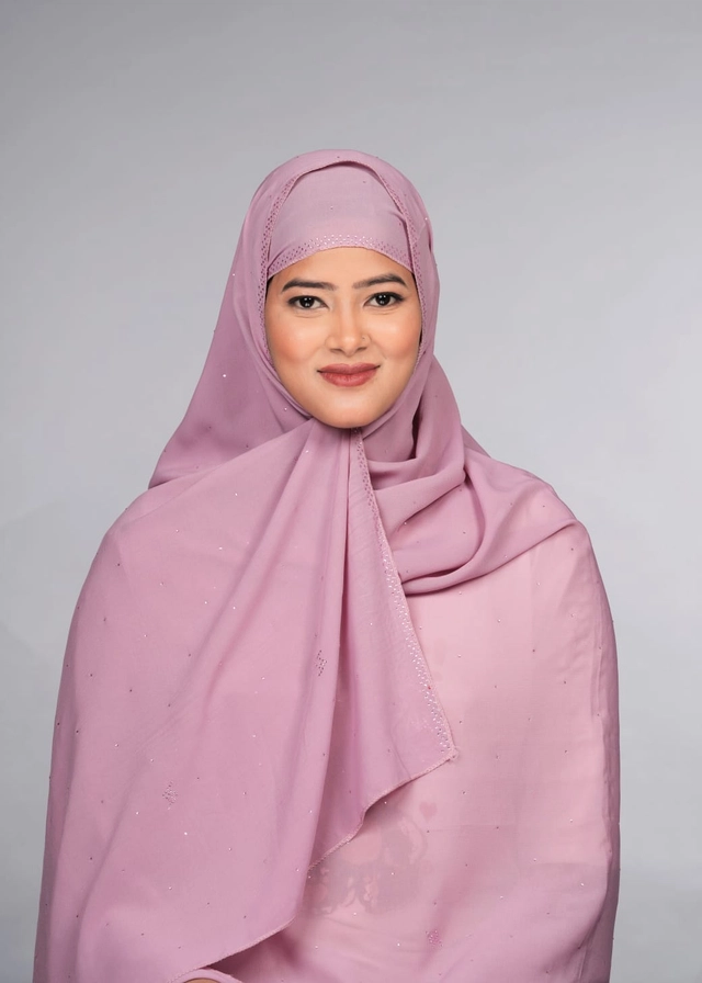 Chiffon HIjab for Women (Purple, Free Size)