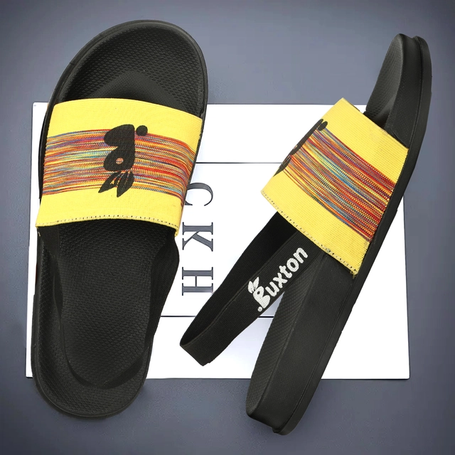 Sliders for Men (Yellow, 6)