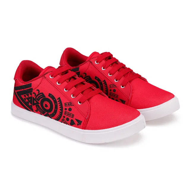 Bersache Casual Shoes for Men (Red, 6) (VK-86)