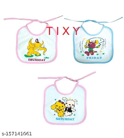 Polycotton Bibs for Baby (Multicolor, Pack of 7)