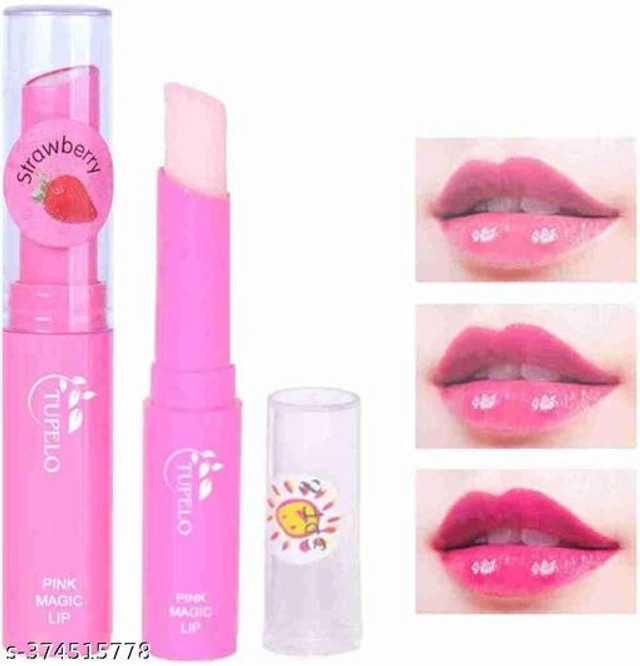 Magic Strawberry Lip Balm (Pink, Pack of 15)