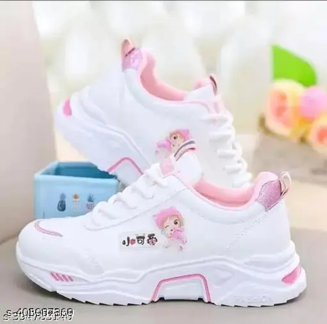 Sneakers for Women (White & Pink)