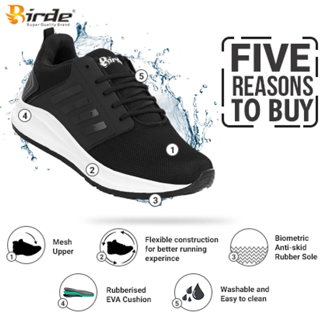 Sports Shoes for Men (Black, 9)