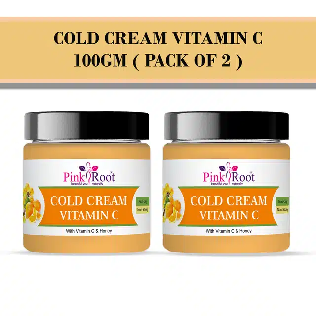 Pink Root Vitamin C Cold Cream (100 g, Pack of 2) (M-15)