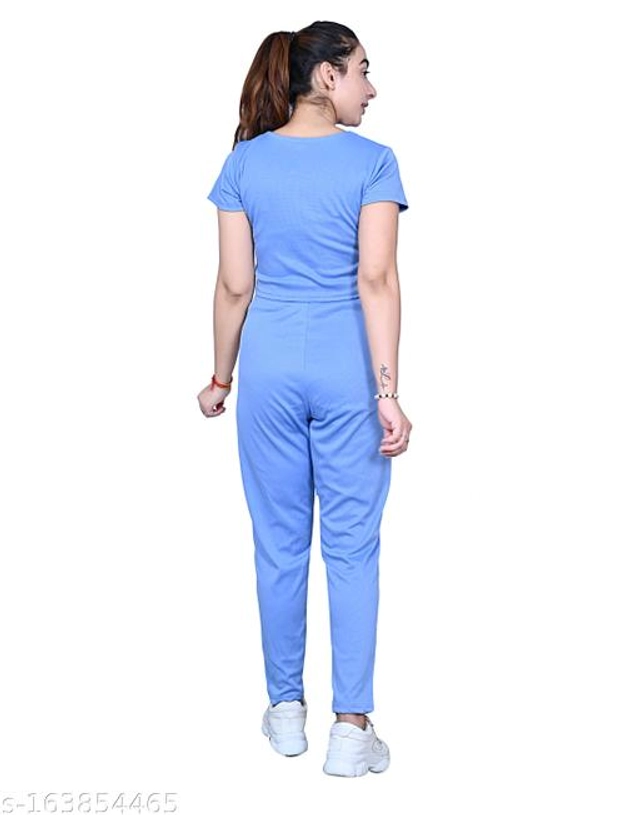 Polycotton Tracksuit for Women (Sky Blue, S)