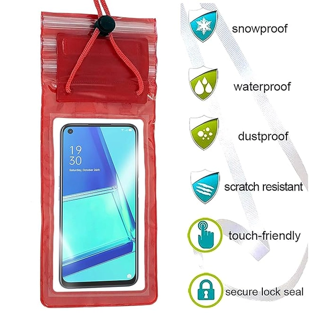 PVC Waterproof Sealed Rain Protection Cover for Mobile (Multicolor)