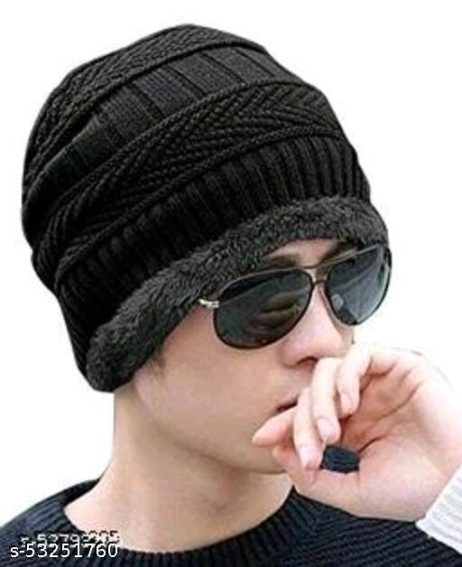 Woolen Cap for Men (Multicolor)