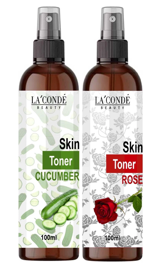 Combo of LaConde Cucumber & Rose Skin Toner Spray (100 ml, Pack of 2)