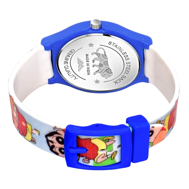 LORETTA Silicone Straps Analog Watch for Kids (Blue)