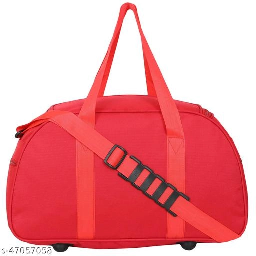 Polyester Duffel Bag (Red & Blue)