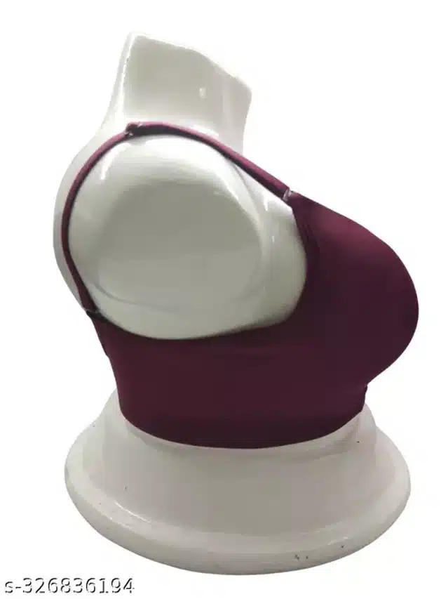 Cotton Solid Bra for Women (Purple, 30)