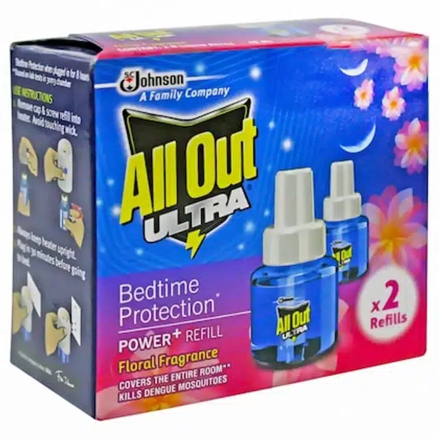 All Out Ultra Power+ Floral Fragrance (Pack Of 2 Refill) 2X45 ml