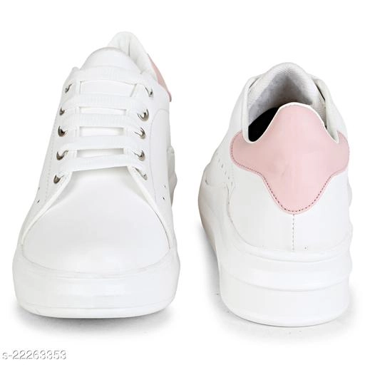 Casual Shoes for Women (White & Pink, 3)