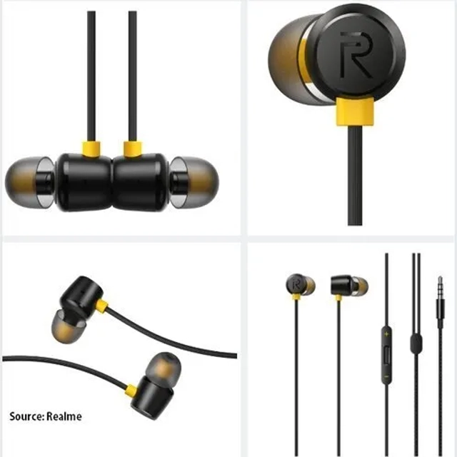 Plastic Headphones with Microphone (Black)