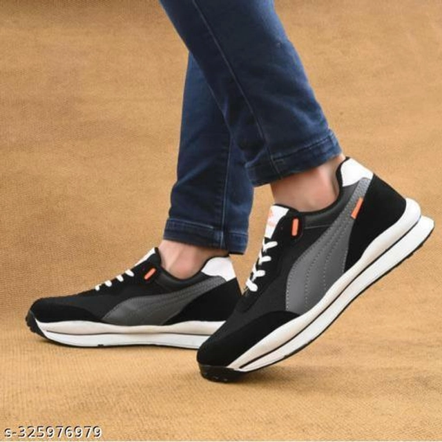 Casual Shoes for Men (Black, 6)