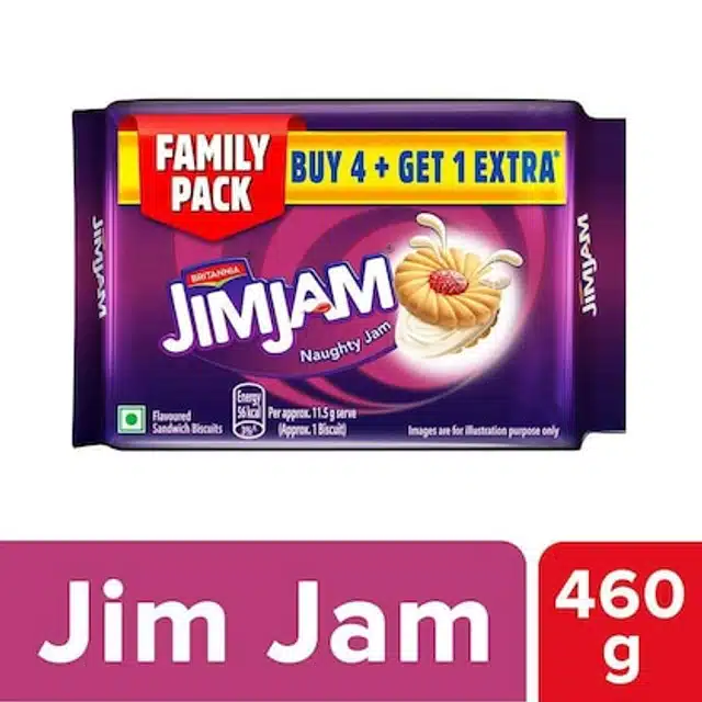 Britannia Treat Jim Jam Biscuit 5X 92 g (Buy 4 Get 1 Free)