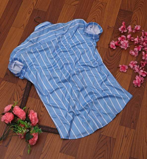 Casual Shirt for Men (Light Blue, XL) (ASM145)