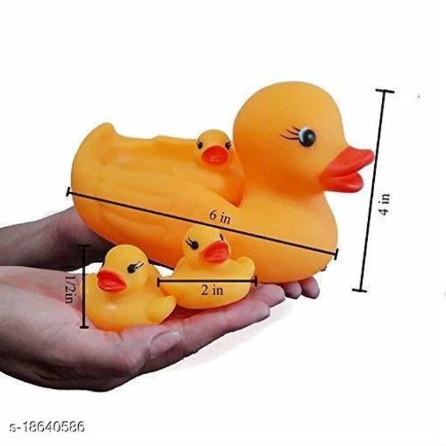 Duck Family Bathtub Toy for Kids (Yellow, Set of 4)