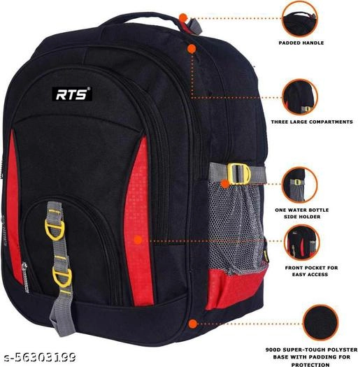 Fabric Backpack for Men & Women (Black)