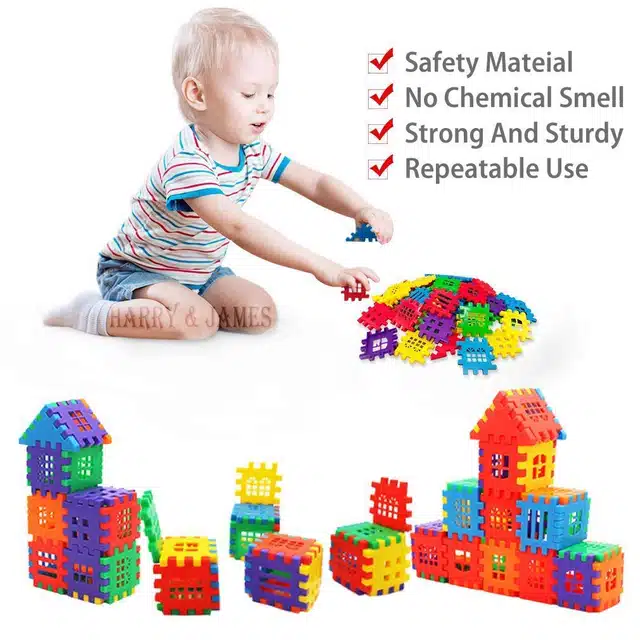 52 Pcs Building Blocks Learning Toy (Multicolor)