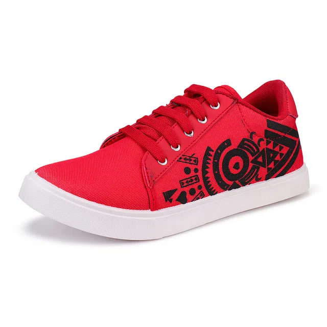 Bersache Casual Shoes for Men (Red, 6) (VK-86)