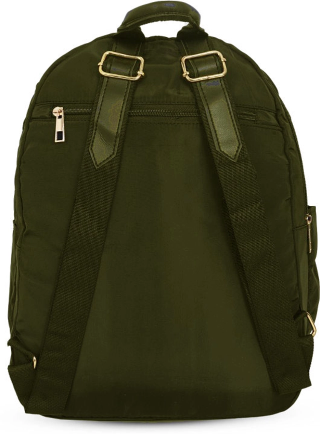 Polyester Solid Backpack for Women & Girls (Green, 12 L)