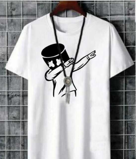 Stylesmyth Polyester Mens T-Shirt (White, XL) (SS-18)