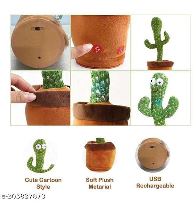 Dancing Cactus Talking Toy for Kids (Multicolor)