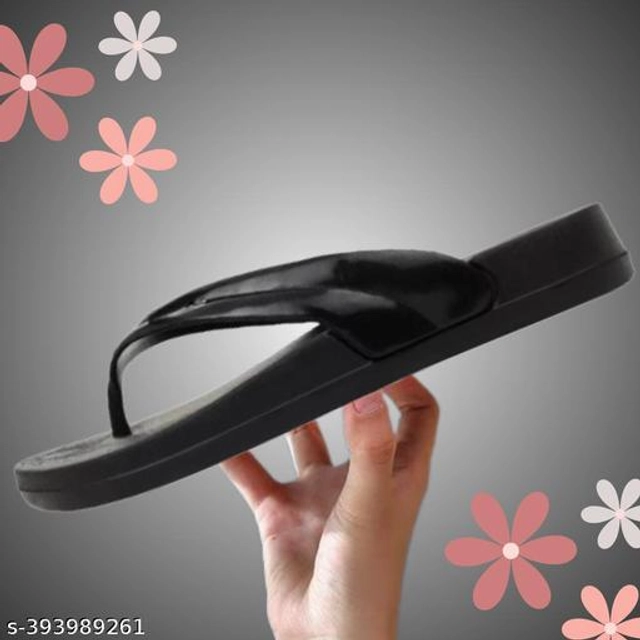 Flipflops for Women (Black, 5)