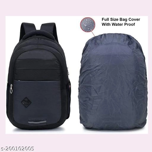 Nylon Backpack for Men & Women (Black, 35 L)