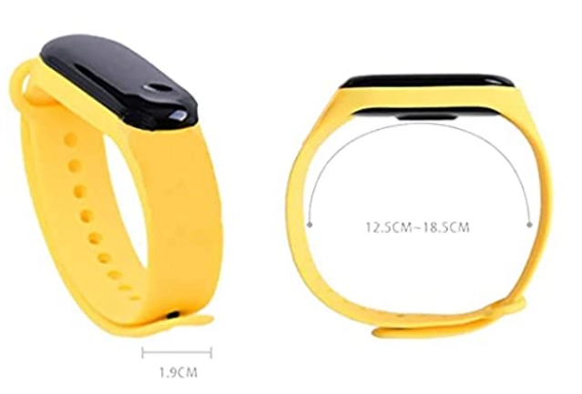 Silicone Strap Digital Watch for Kids (Yellow)