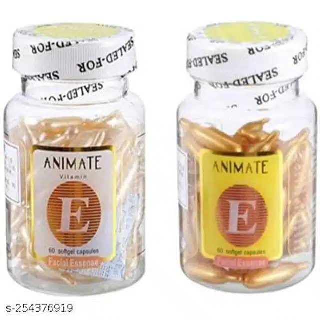 Animate Vitamin E Capsules Facial Oil (Pack of 2)