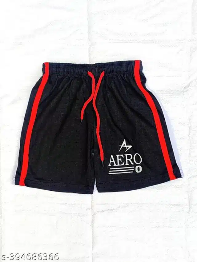 Cotton Blend Shorts for Infants (Black, 3-6 Months)