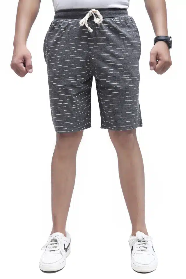 Shorts for Men (Grey Melange, XXL)