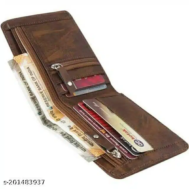 Faux Leather Wallet for Men (Brown)