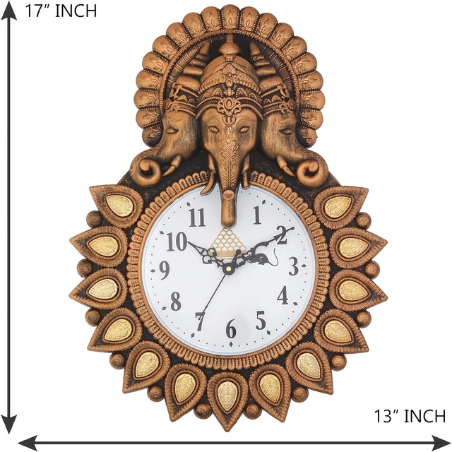 DIVINE CRAFT Ganesha Designer Wall Clock ( Pack of 1)