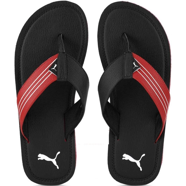 Flipflops for Men (Black & Red, 6)