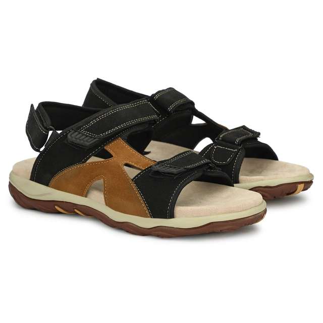 Sandals for Men (Black, 6)