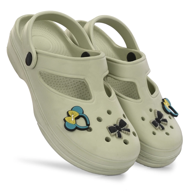 Clogs for Women (Olive, 5)