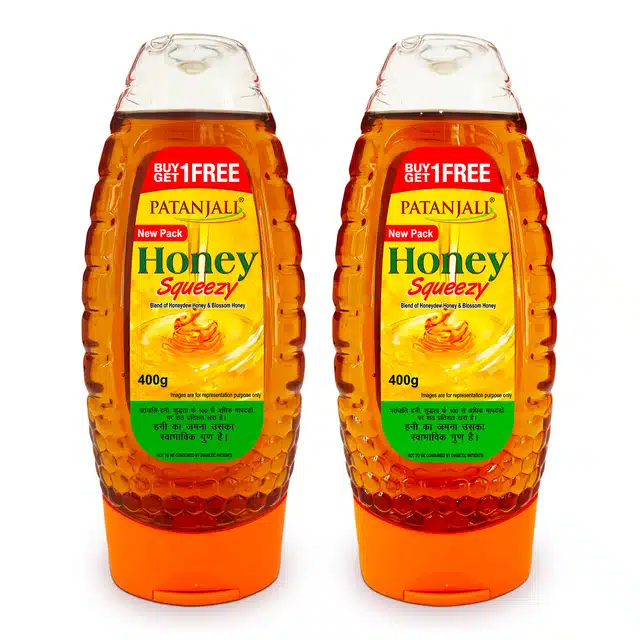 Patanjali Honey Squeeze - 2X400 g (1+1 Combo)